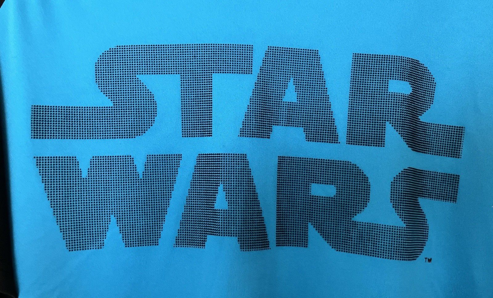 Star Wars Men’s Blue Short Sleeve Shirt Size 2XL With Raised Letters-See Photo gallery