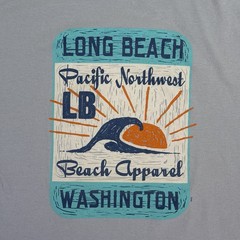 Prairie Mountain Long Beach Washington Beach Graphic T-Shirt Men’s Size XXL Gray