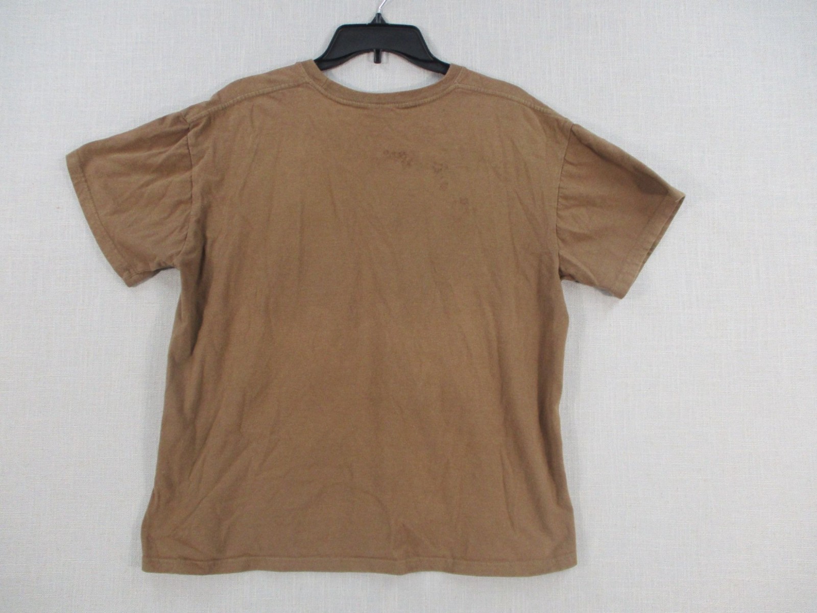 Warning Graphic Brown T-Shirt Might Do Stupid Things At Any Time Mens Size M gallery