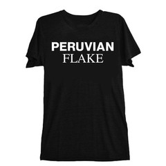 Limited Edition Peruvian Flake Designer Tee T shirt in Black