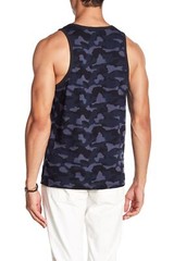 Slate & Stone 158936 Men’s Camouflage Printed Tank Shirt Blue Size Large