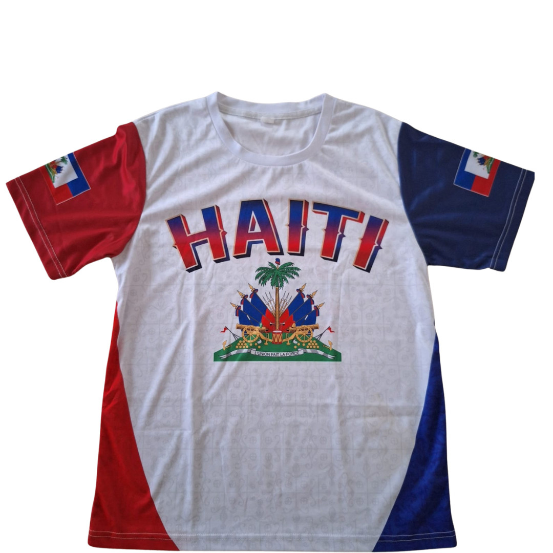 Haitian Flag Shirt Haiti Pride Graphic T-Shirt Unisex White Tee S-XL gallery