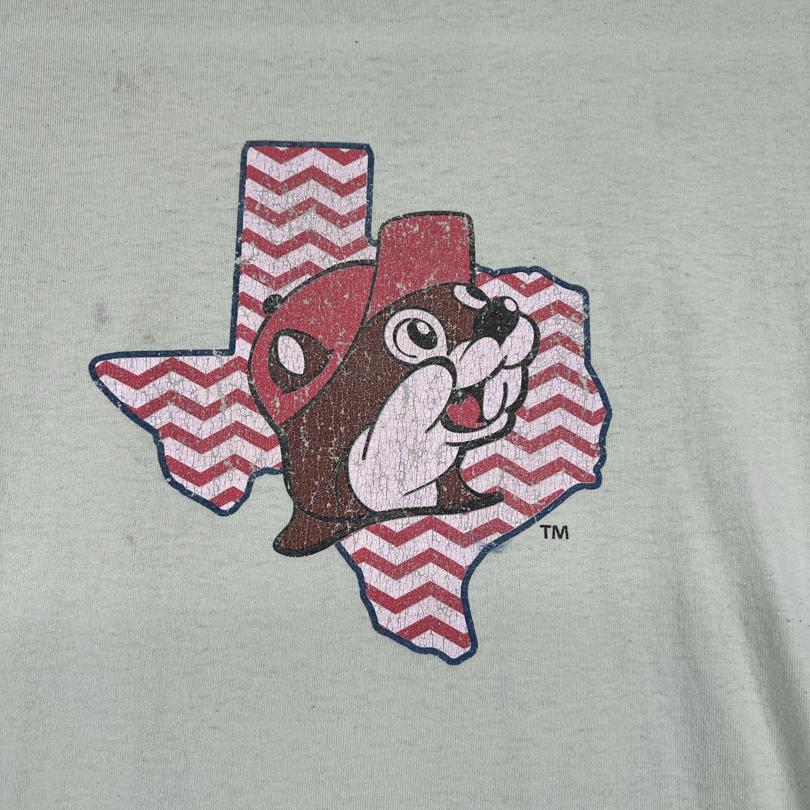 Buc-ee's Shirt Mens Medium Mint Green Texas Beaver Graphic Short Sleeve Made USA gallery