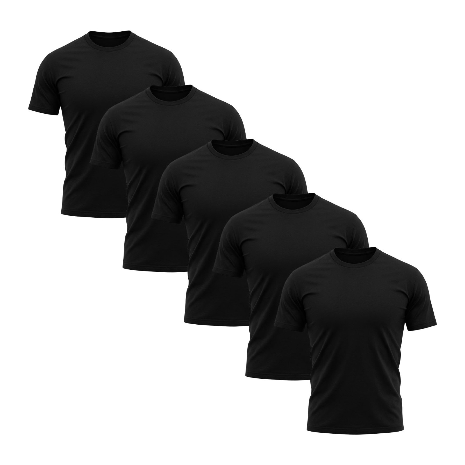 Men’s 5 Pack Stars and Stripes T-Shirts | Plain Cotton Short Sleeve Multipack