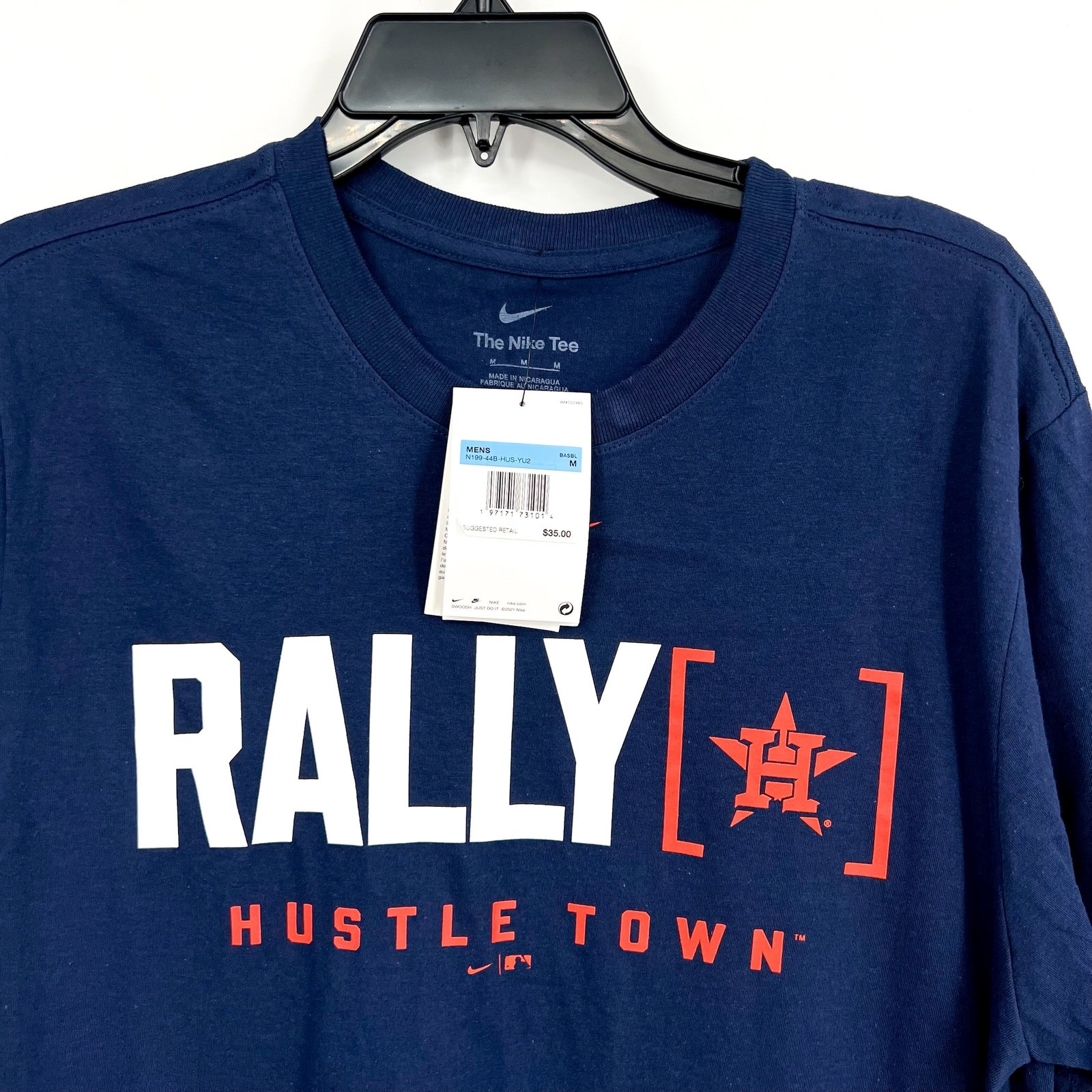 NIKE Mens Houston Astros Rally Home Graphic T-shirt Medium Chattanooga Blue NWT gallery