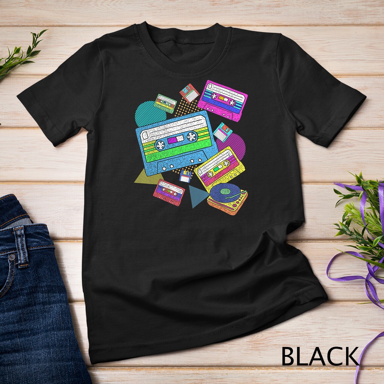 Eighties Theme Party Retro 80s Music Cassette 80s T-Shirt Unisex T-shirt gallery