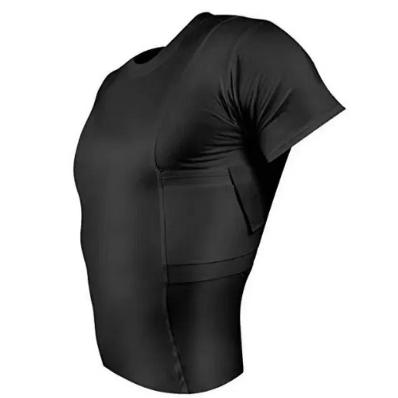 Concealment Clothes Men’S Crew Neck Undercover- Concealed Holster Carry Tops gallery