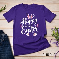 Happy Easter Bunny Rabbit Face Funny Easter Day Women Girls Unisex T-shirt