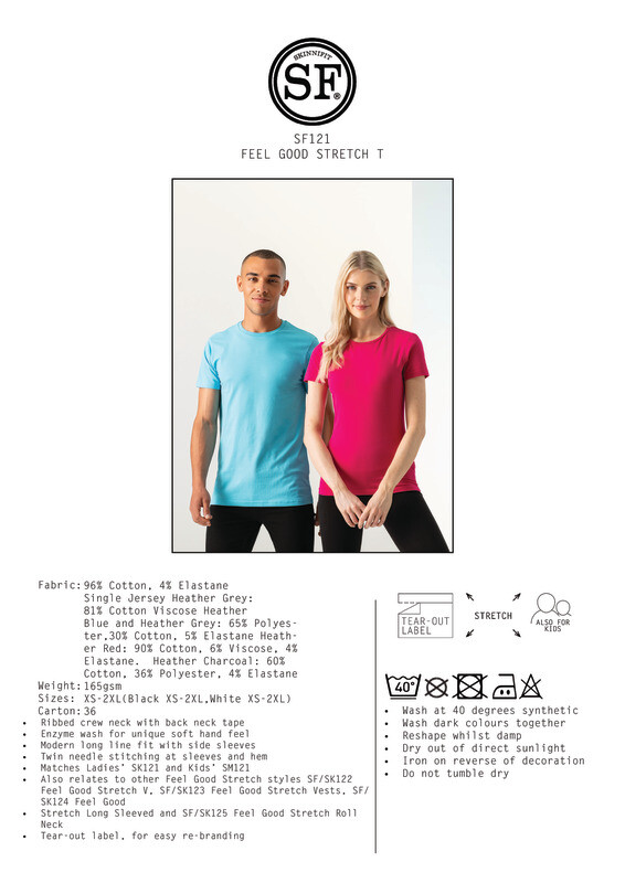 SF Men's Feel Good Stretch T-Shirt (SF121) -Casual Plain Short Sleeve Top gallery