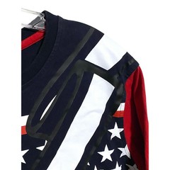 Smith & Graham Embroidered USA Flag Shirt Men 2XL Streetwear Patriotic Americana