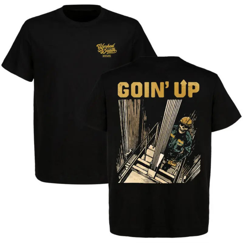 Workman Trading Goin’ Up Construction Worker Skeleton Graphic Print T-Shirt for