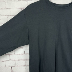 Vans Shirt Mens Medium Off The Wall Tee Classic Long Sleeve Plain Crewneck Black