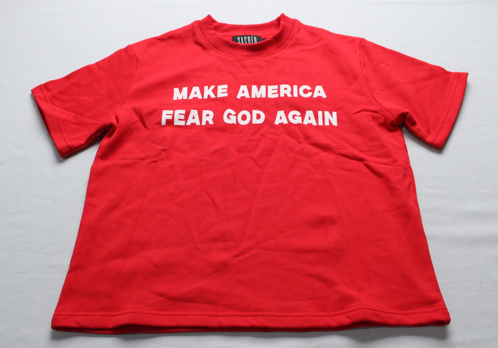 Sacred Clothing Unisex Adult's Make America Fear God Again Tee WR4 Red Small gallery