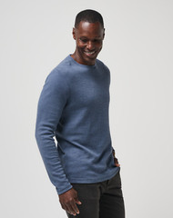 $130 TravisMathew CLOUD WAFFLE CREW | Vintage Indigo | XXL