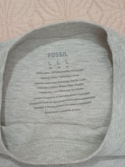 Fossil long sleeve pull over t- shirt mens size Large Gray EUC