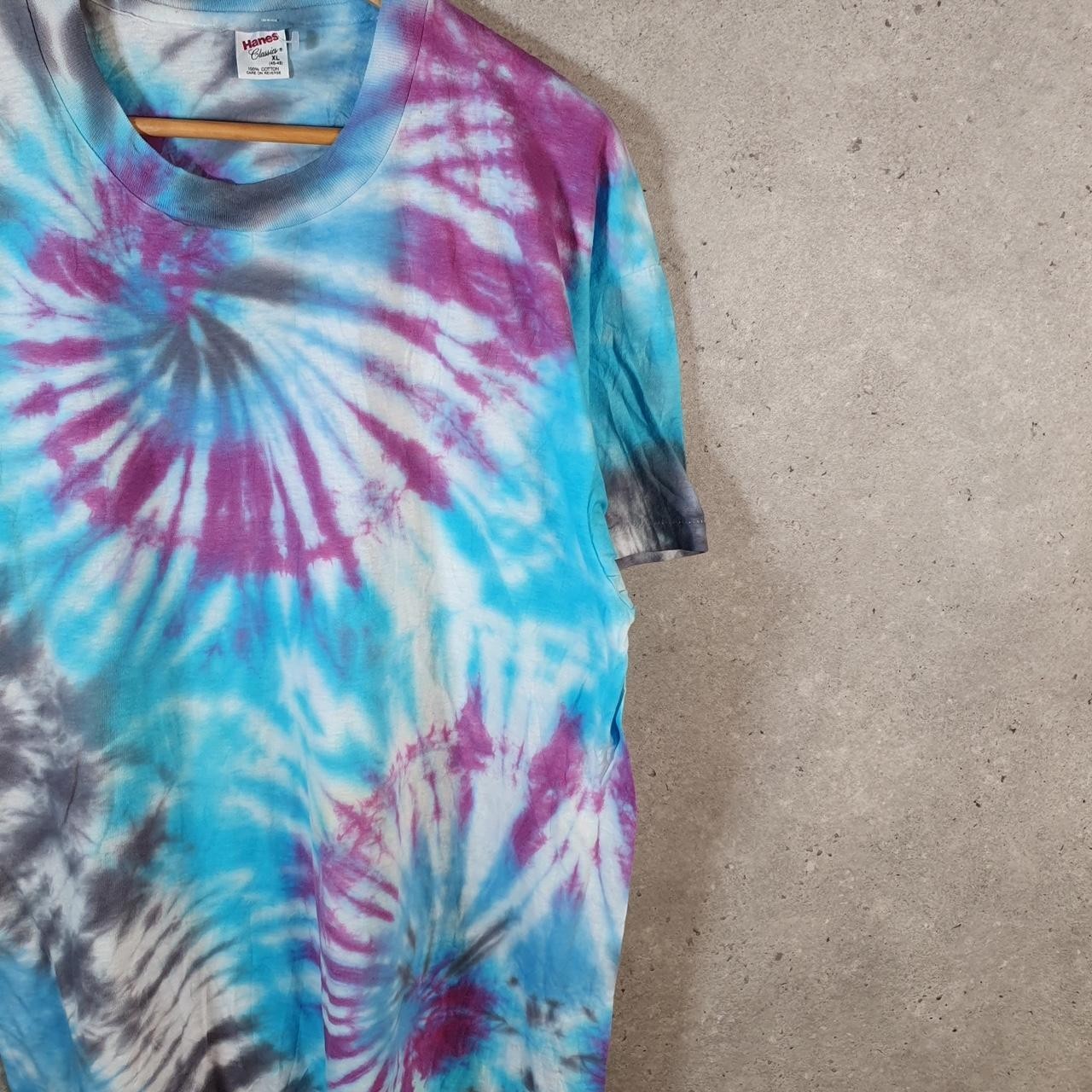 Vintage Hanes Tie Dye USA 90s Single Stitch T Shirt Mens XL Multicoloured gallery