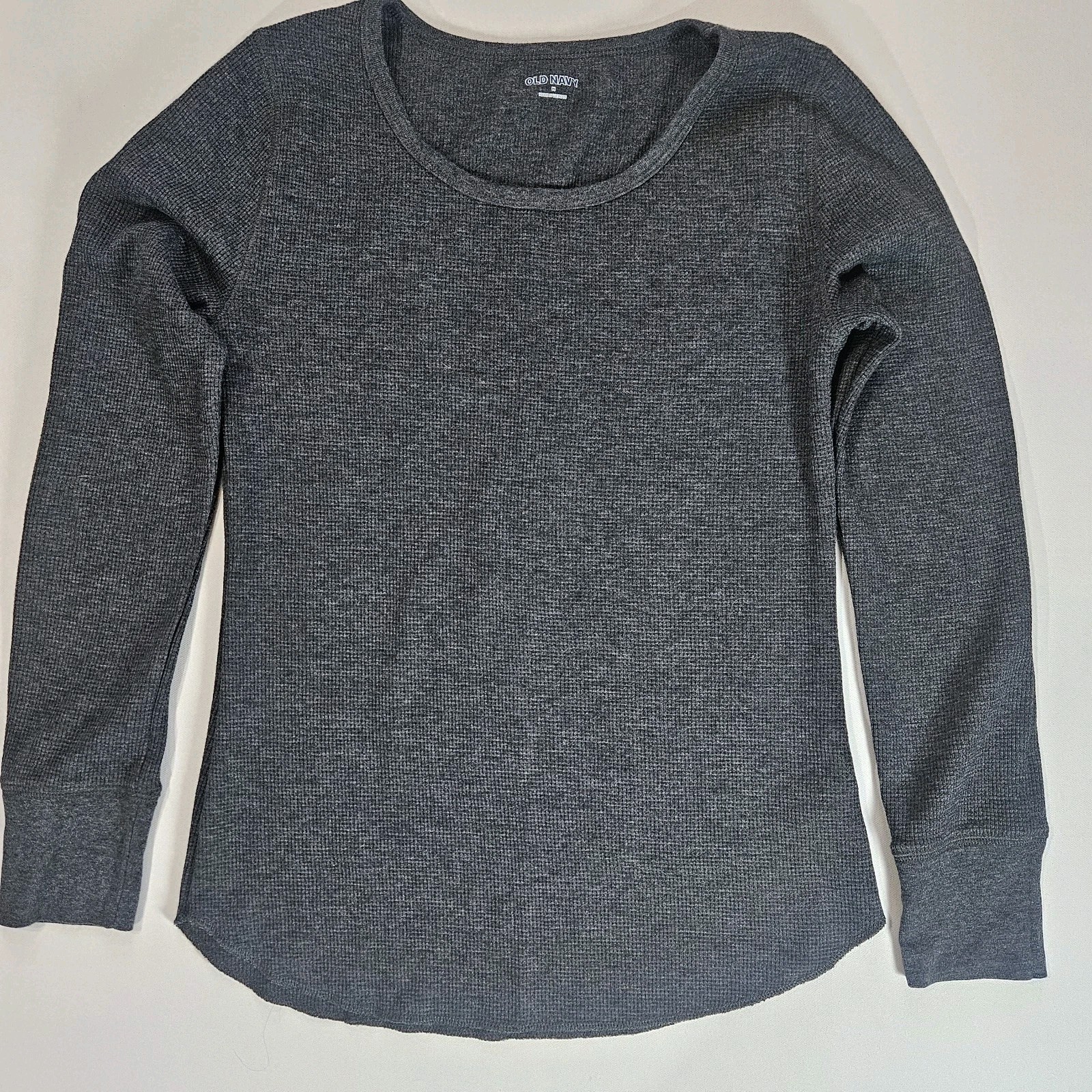 Mens Thermal Tee Size Medium Grey Athleisure Warm Comfort Layering Top gallery