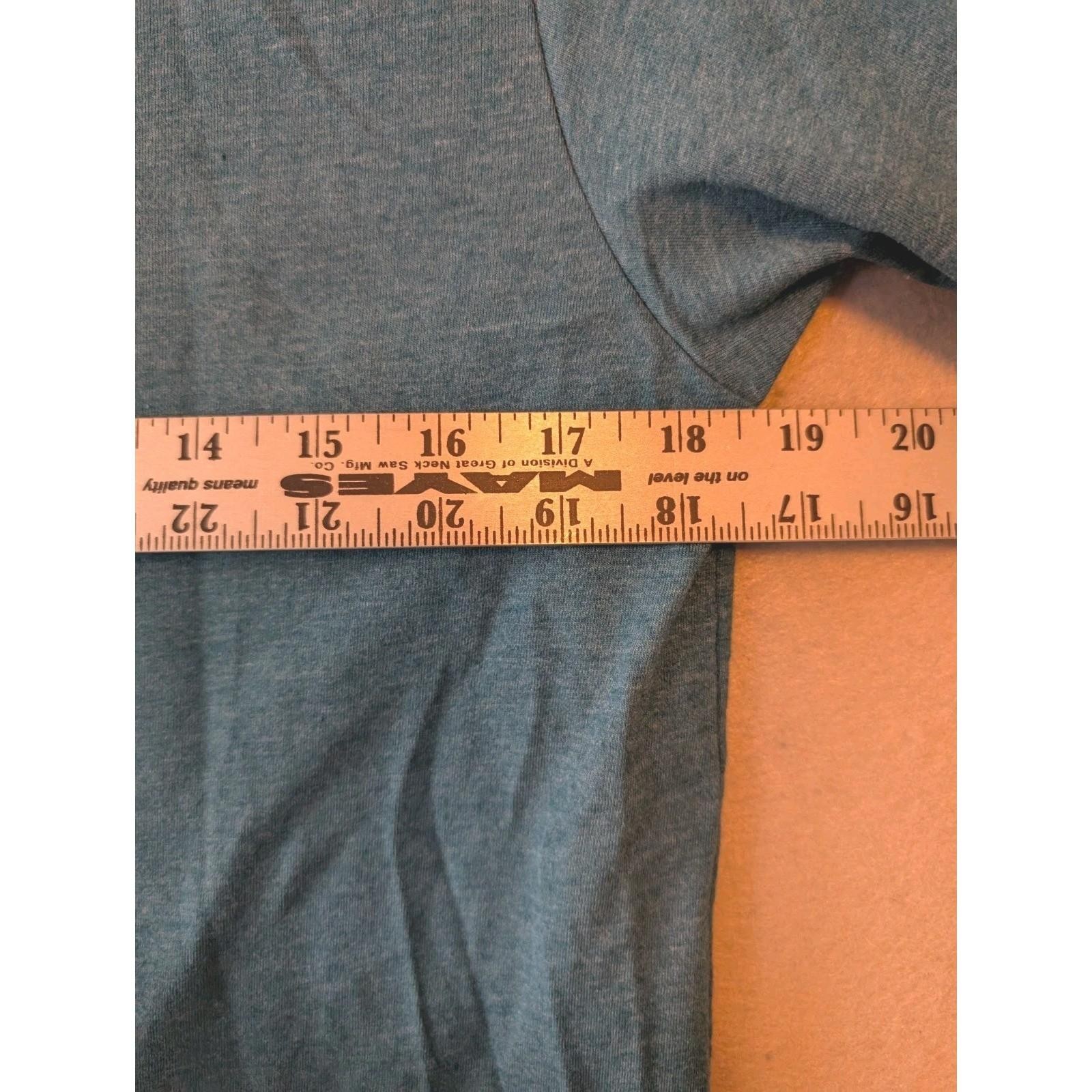 PATAGONIA Men's Teal Pocket T Ocean Mountains Small (Slim Fit) $45 Retail Blue gallery