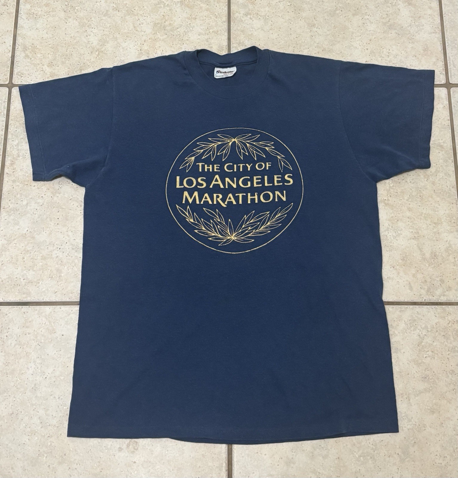 Vintage The City of Los Angeles Marathon Shirt Mens Size L 90s