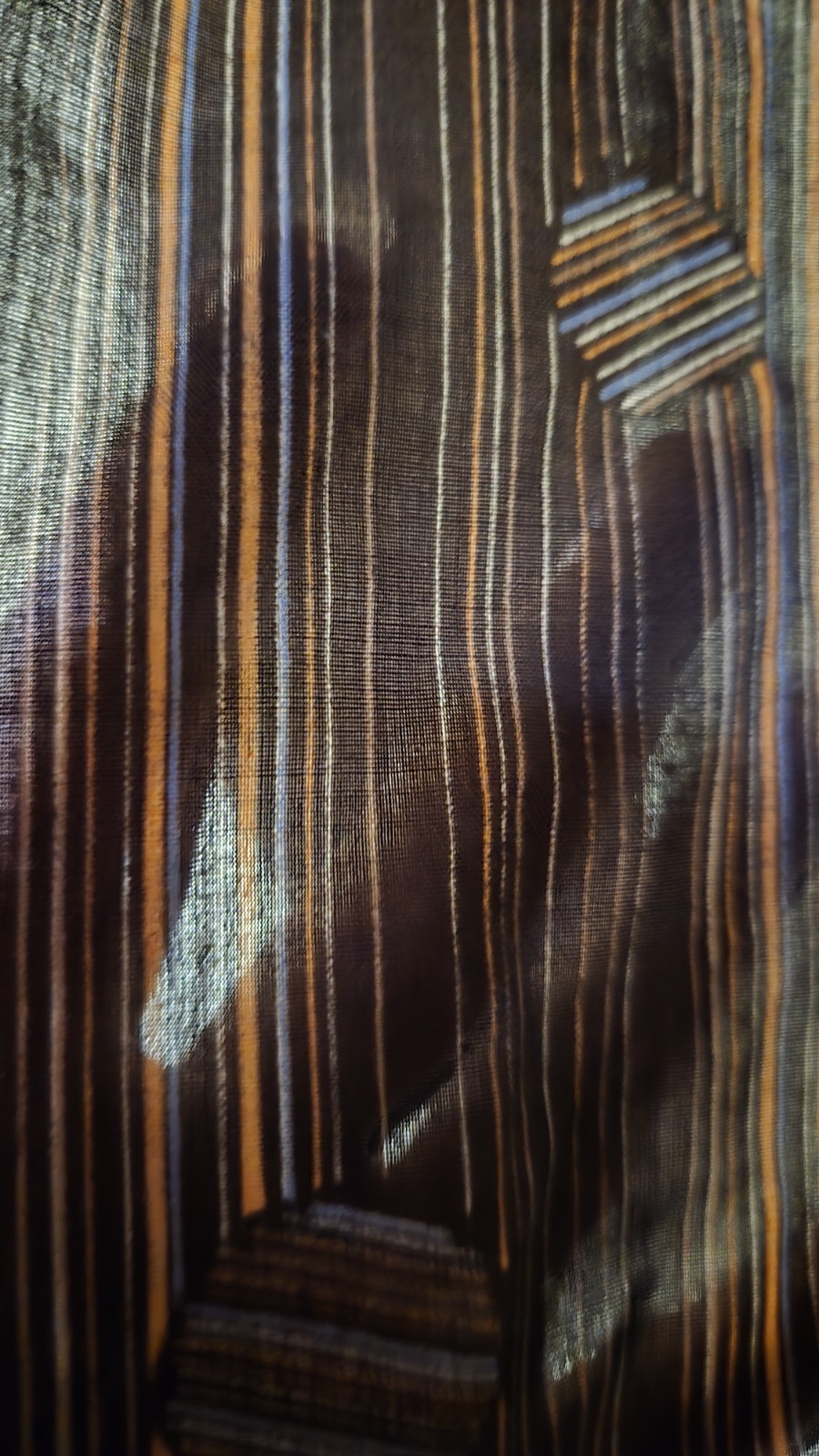 Vintage Omni Semi Sheer Long Sleeves Button Down Shirt Brown Size Large gallery
