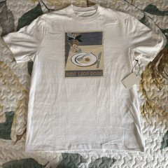 AIME LEON DORE ALD WHITE MOLINA BREAKFAST TEE FW21 SIZE SMALL SHIRT SHORTSLEEVE