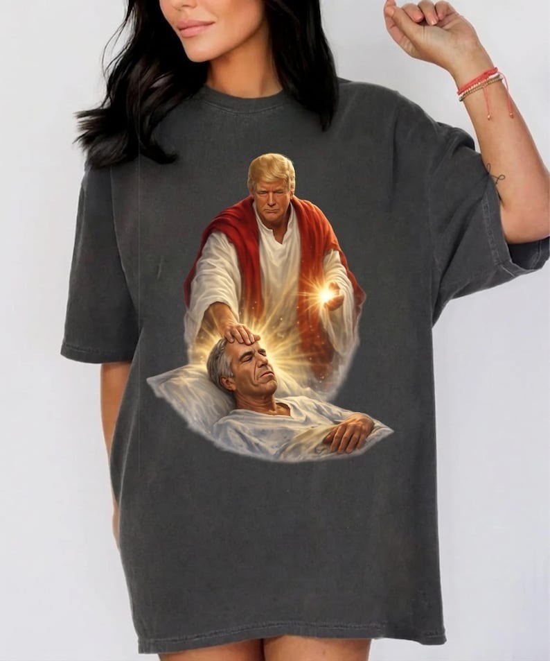 Trump Healing Epstein Satirical Political Shirt Funny Meme Tee gallery