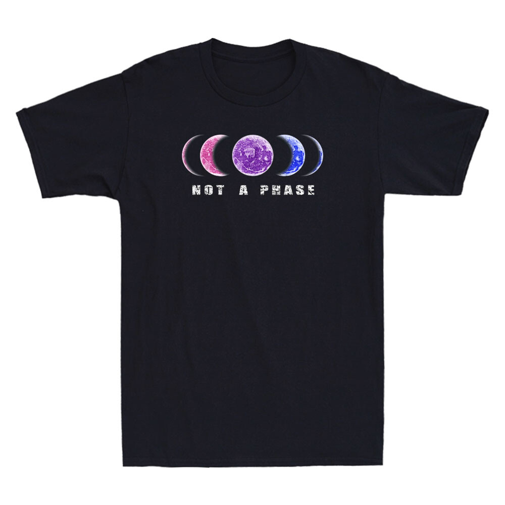 Not a Phase Bi Bisexual with Moon Pride Gay Homosexual Lesbian Vintage T-Shirt gallery