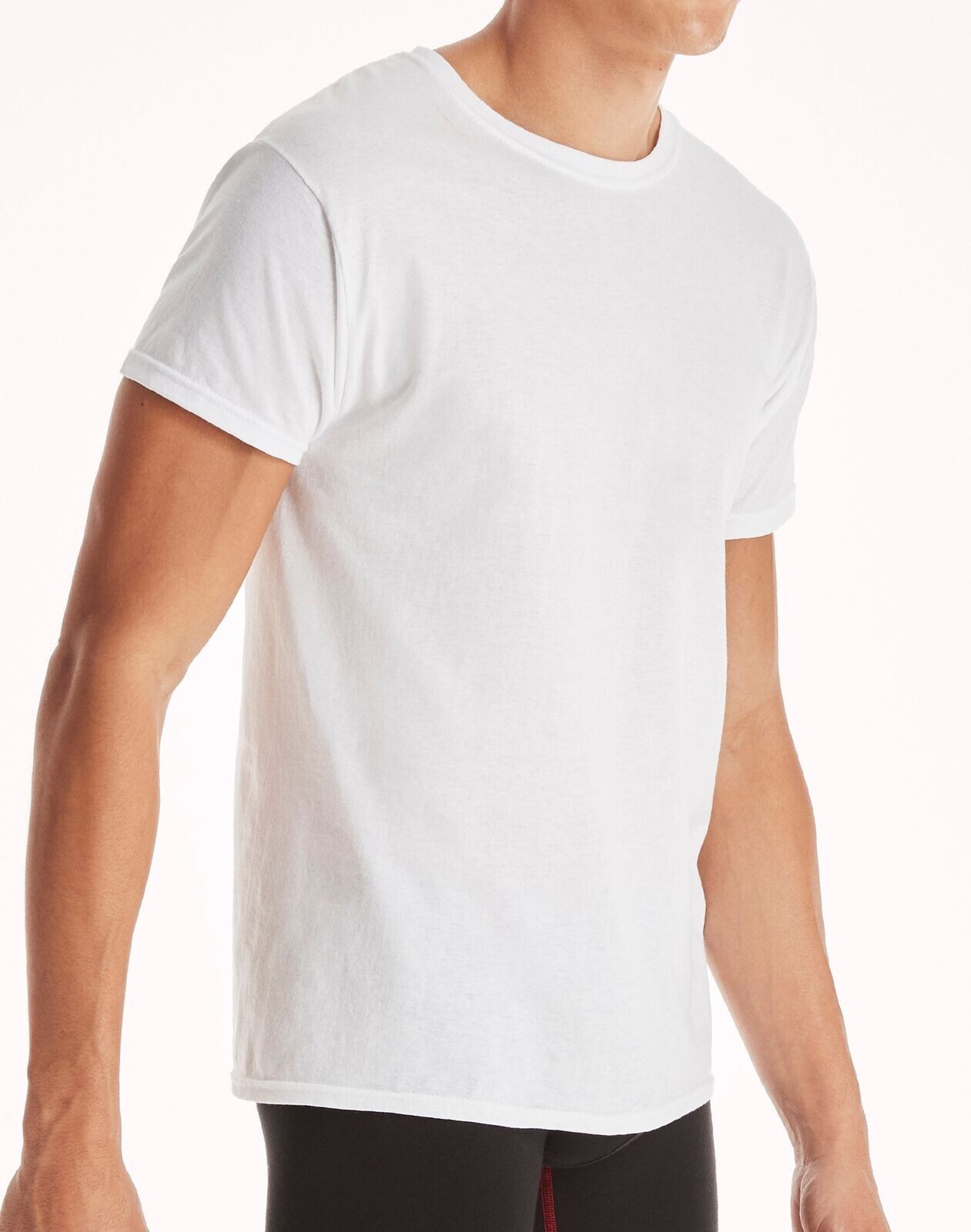 Hanes 10-Pack Men Tee T-Shirt ComfortSoft White Crewneck Undershirt Short Sleeve gallery
