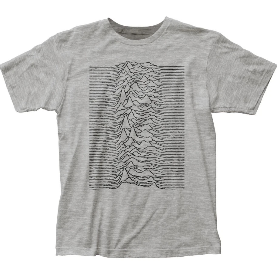 Joy Division Unknown Pleasures T Shirt Mens Rock Band Tee Classic Music Grey gallery
