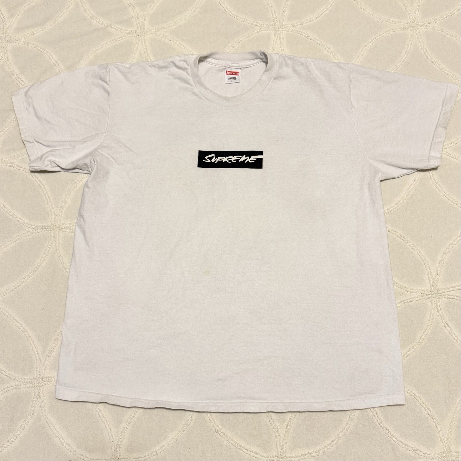 Supreme SS24 Futura Box Logo Tee White Cotton Crew Neck Short Sleeve Large gallery