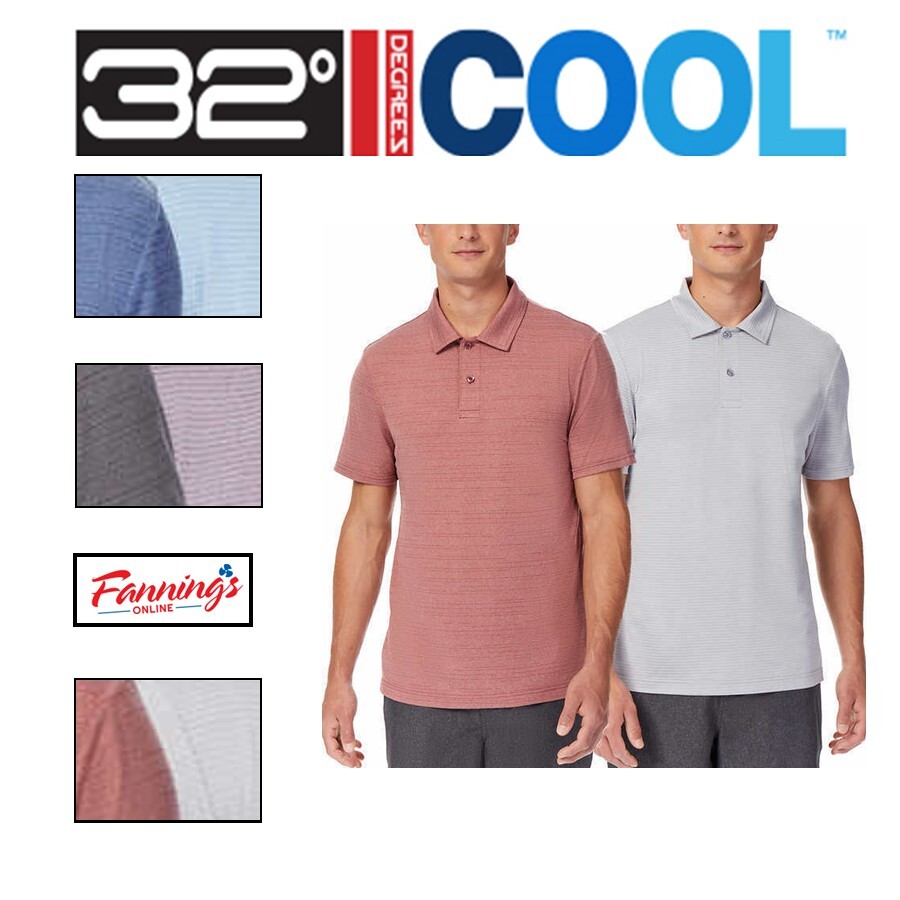 32 DEGREES Cool Men’s Polo Performance 2 Pack H34