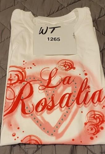 La Rosalia Unisex T-Shirt Adult Large - White Pink Red - The Thread Shop - NWOT gallery