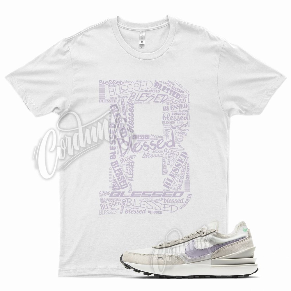 White BLESSED Shirt for N Waffle One 1 Summit White Infinite Lilac Light Bone