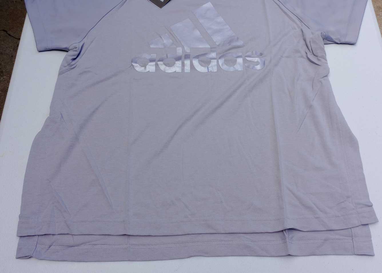 ADIDAS Multi-Sport Woman's T-Shirt Grey/Silver, XL New with Tags, imperfections. gallery