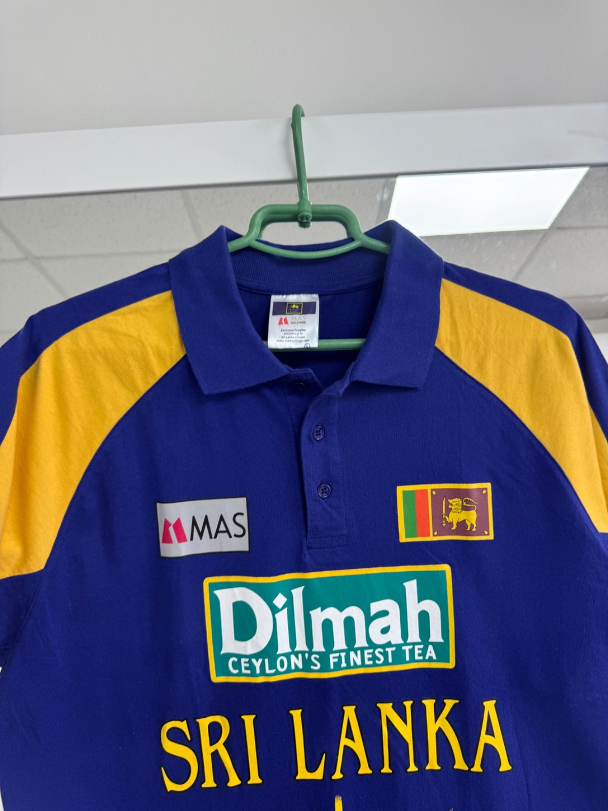 Vintage 1996 Sri Lanka Polo T shirt Football Criket Jersey Rare Blue Mens sz L gallery