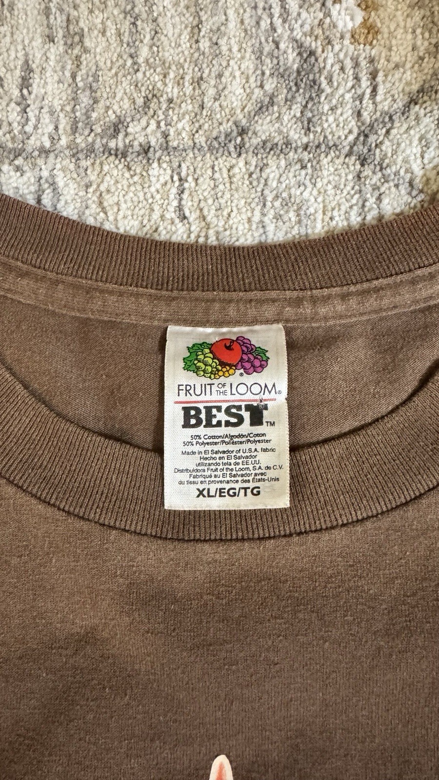 Vintage Fruit of the Loom Brown Gnome Graphic T-Shirt gallery