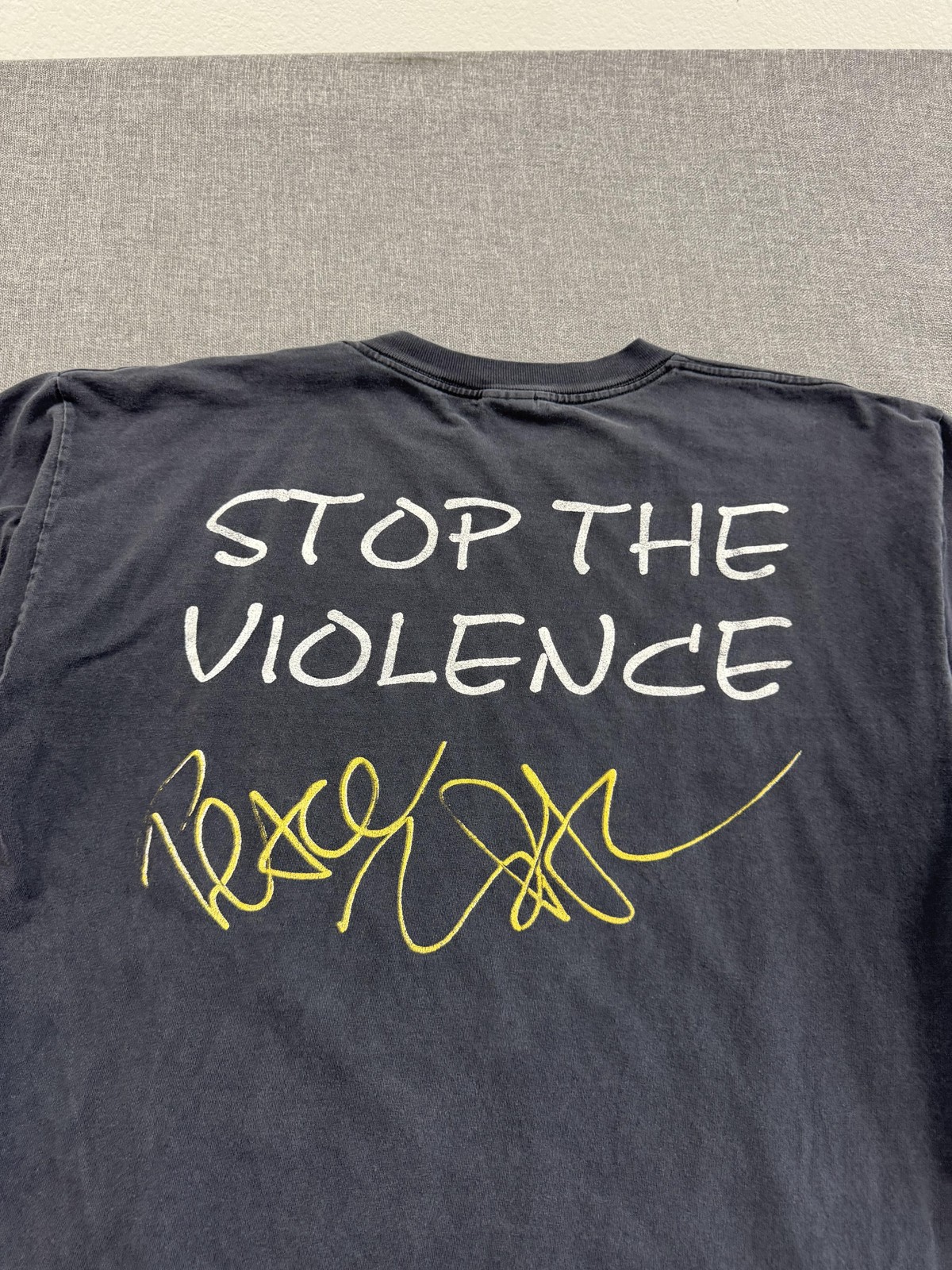 Vintage 1997 Tupac Memorial T-Shirt Rap Tee Mens XL Black Stop The Violence Fade gallery