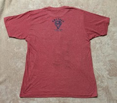 Junior Mens Dellarious Red Astronaut Holding Flower Graphic T-shirt. Size Large