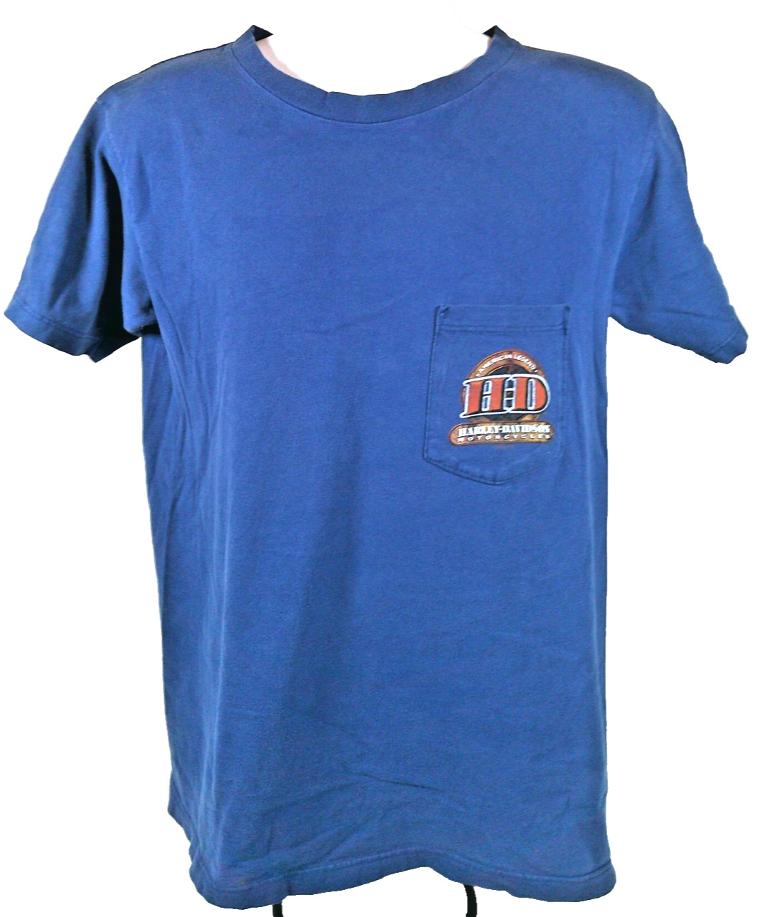 Vintage Harley Davidson Budke’s North Platte NE Eagle Pocket T Shirt M Blue gallery