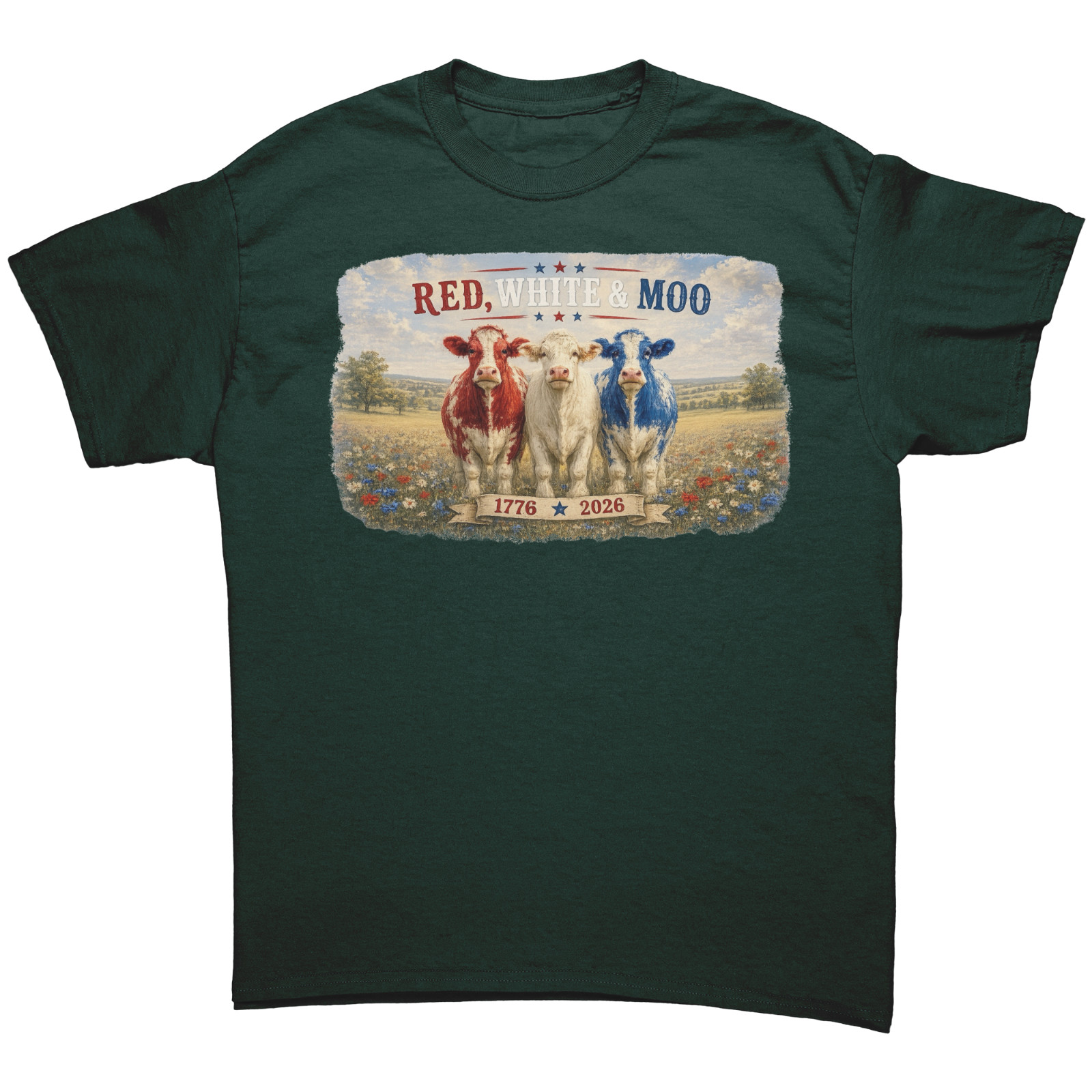 Cute Patriotic Red White & Moo Tshirt July 4th Shirt Funny Sarcastic Cow Tee gallery