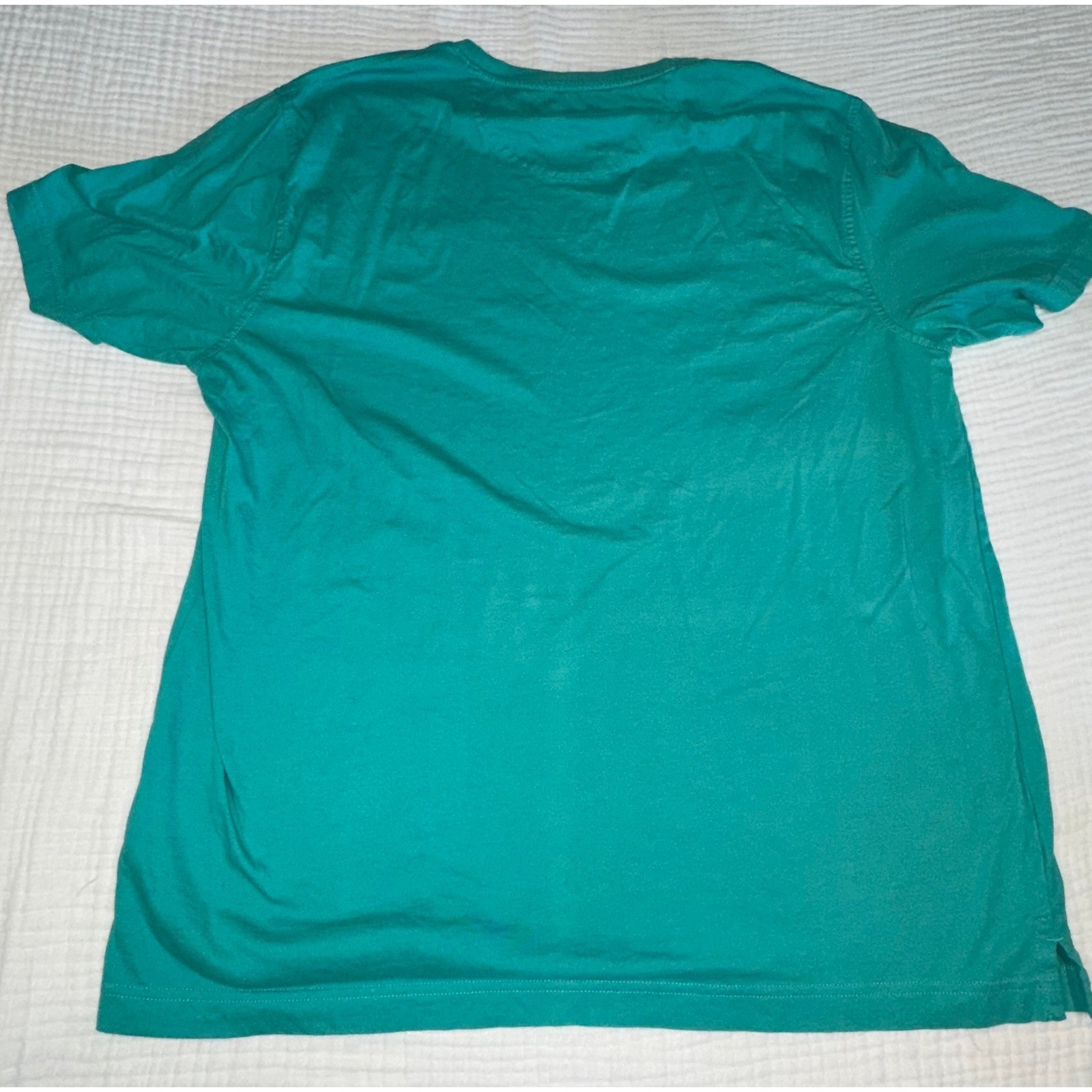Greg Norman Mens XL/XG Teal Green Shark Logo Pocket Short Sleeve T-Shirt gallery