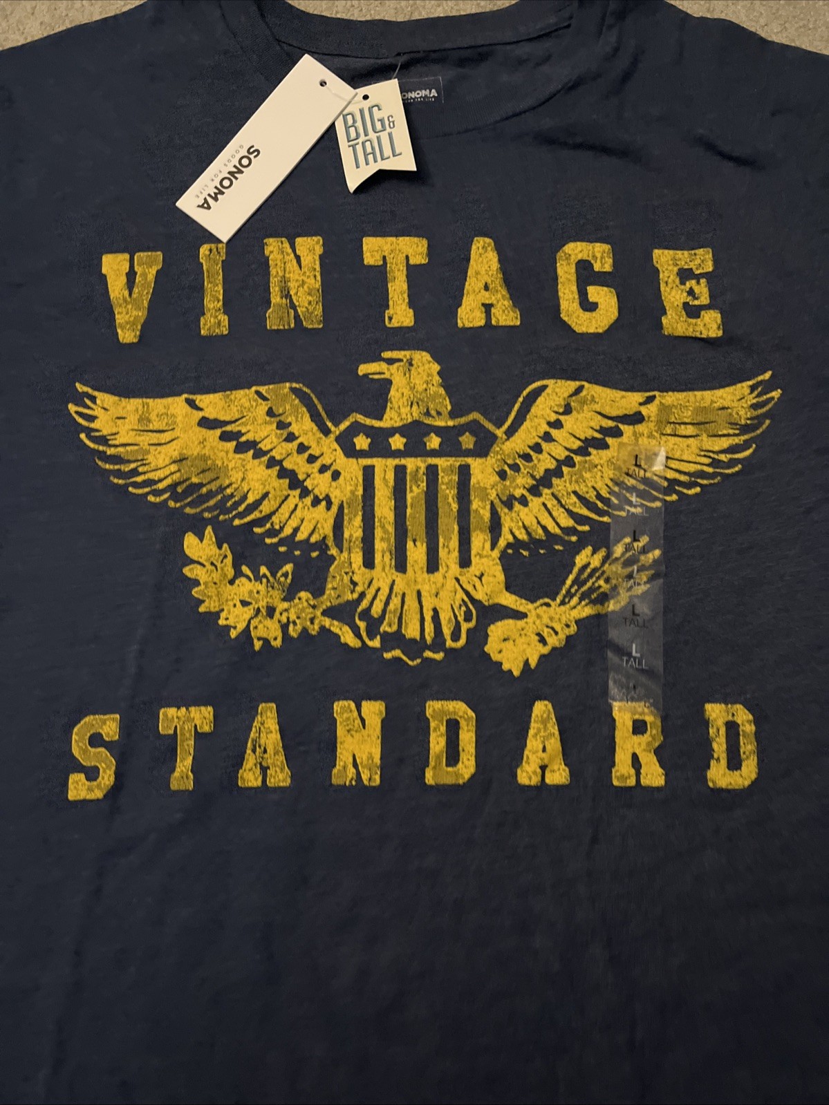 Sonoma Vintage Standard Blue T-Shirt Big & Tall L gallery