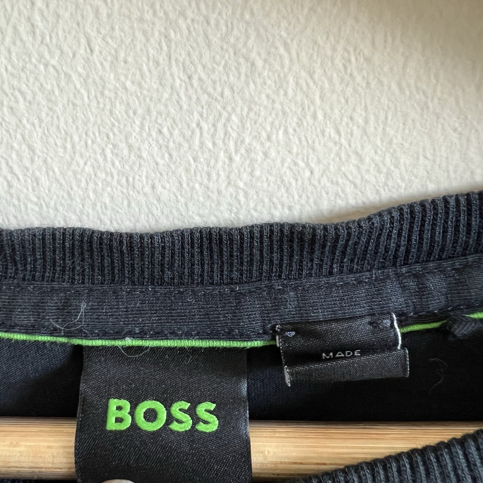 Boss men's t-shirt XL blue logo fancy trendy modern soft material Pima Cotton gallery