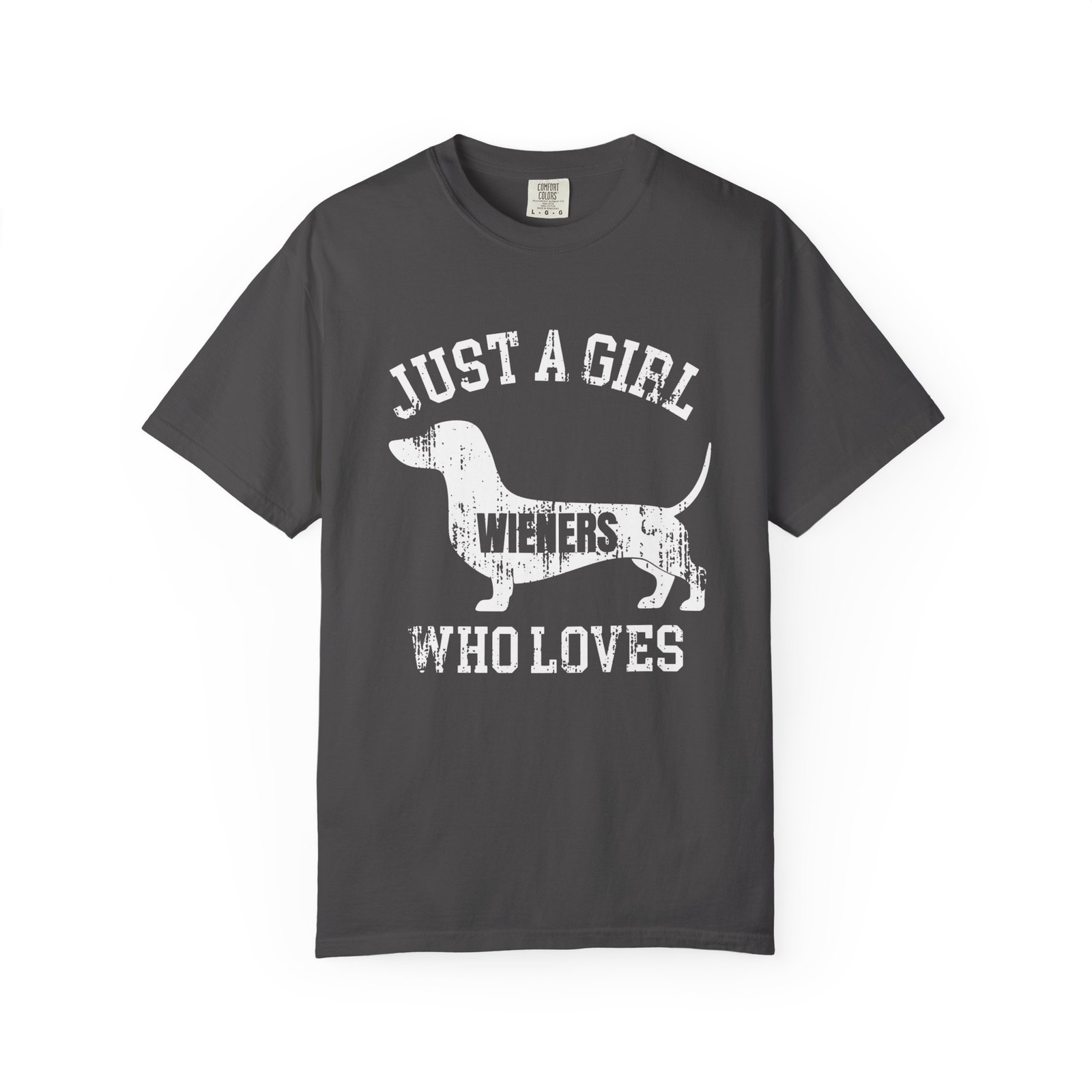 Just A Girl Who Loves Wieners Shirt, Dachshund Dog Tee, Comfort Colors 1717 gallery