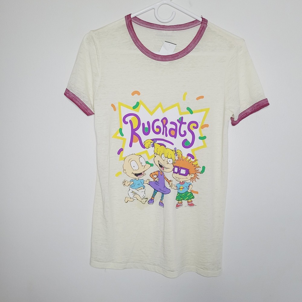 NWT Nickelodeon 90’s Rugrats Semi Sheer Marled T-shirt Medium Junior Millennials