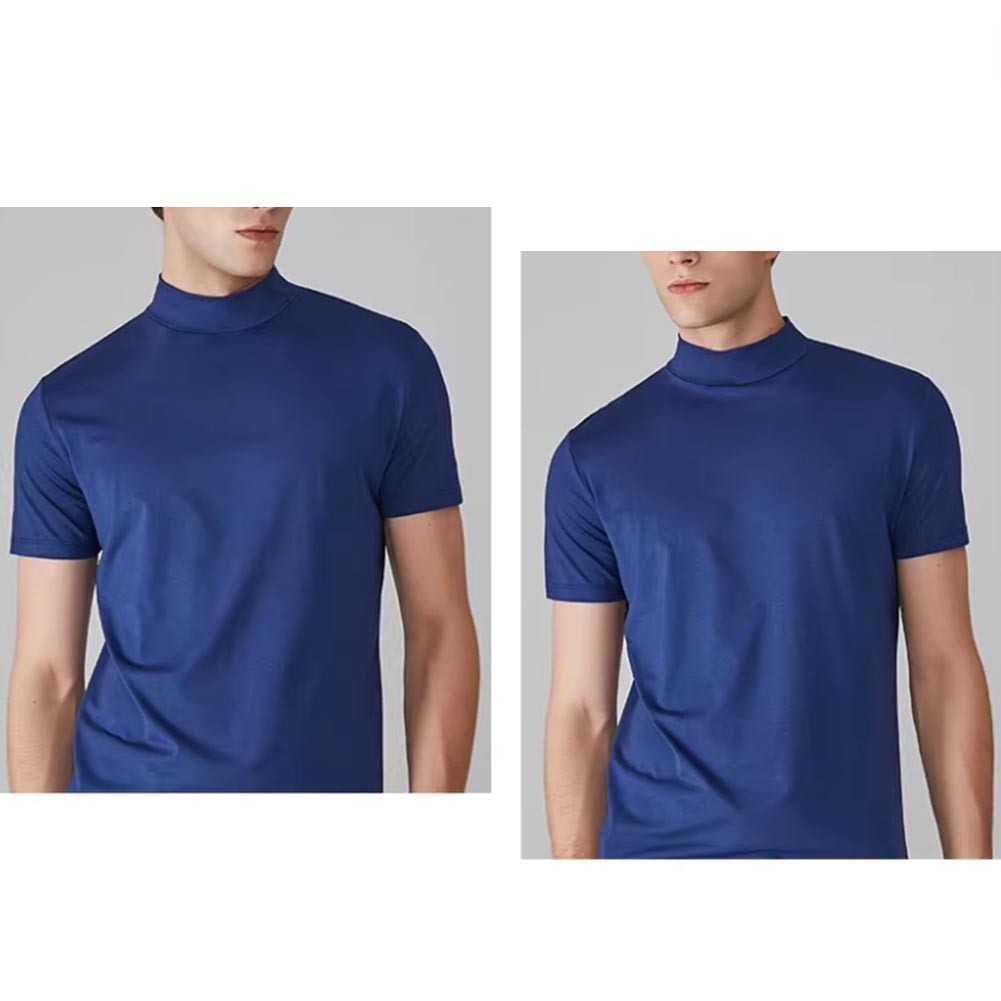 Breathable Top Mens Slim Fit Tee Short Sleeve Top 95%Polyester 5%Spandex gallery
