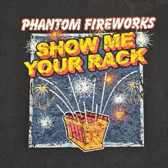 Fireworks Show Me Your Rack July 4th Graphic Shirt Mens Large Black Double Sided