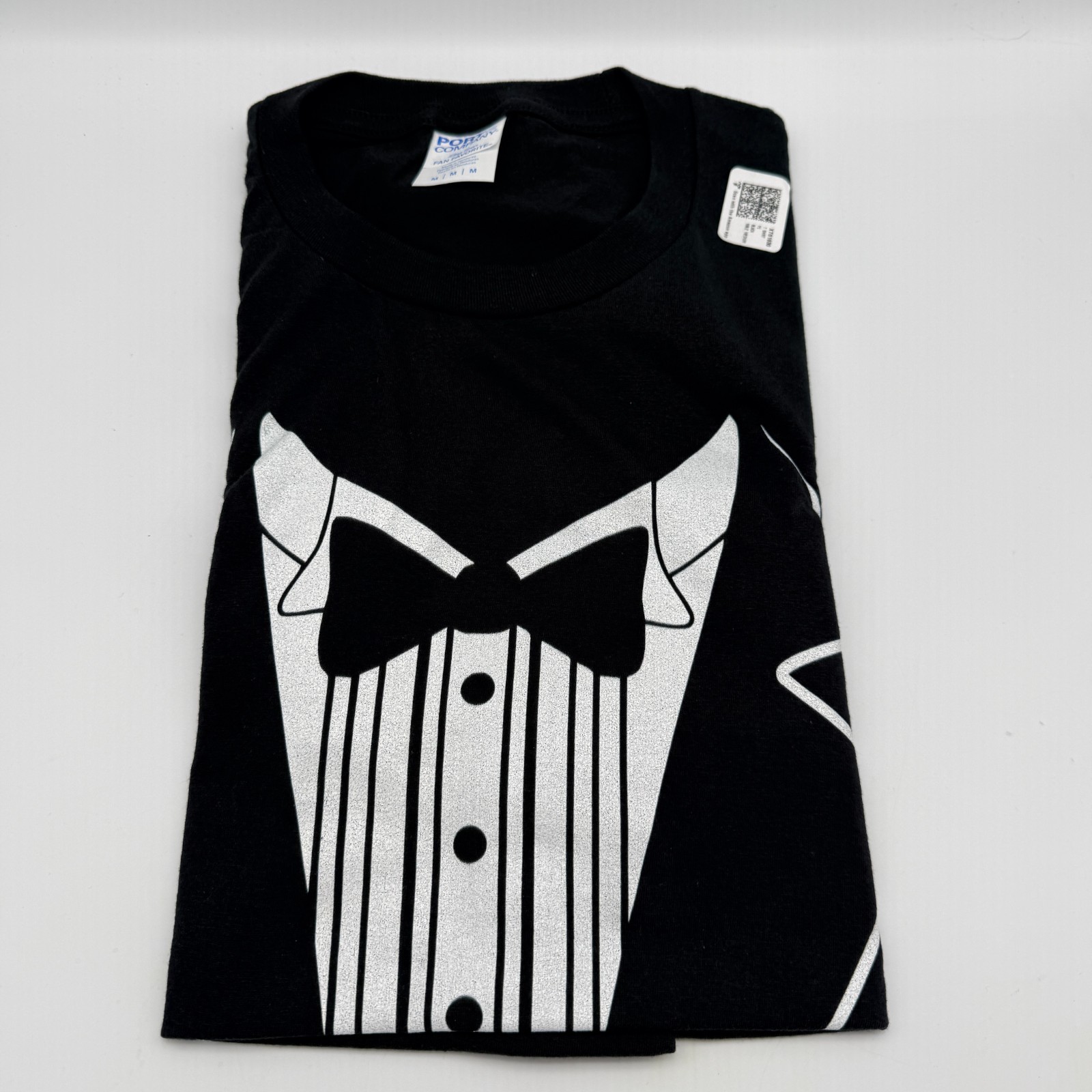 Tuxedo Shirt Men’s T-Shirt Medium Black Bow Tie Funny Tee Formal Graphic Top gallery