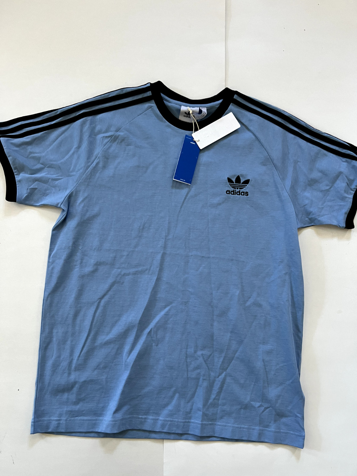 Adidas Classic Originals 3 Stripe Blue or Brwon T-Shirt Men's Sz L-2XL $35 NEW gallery