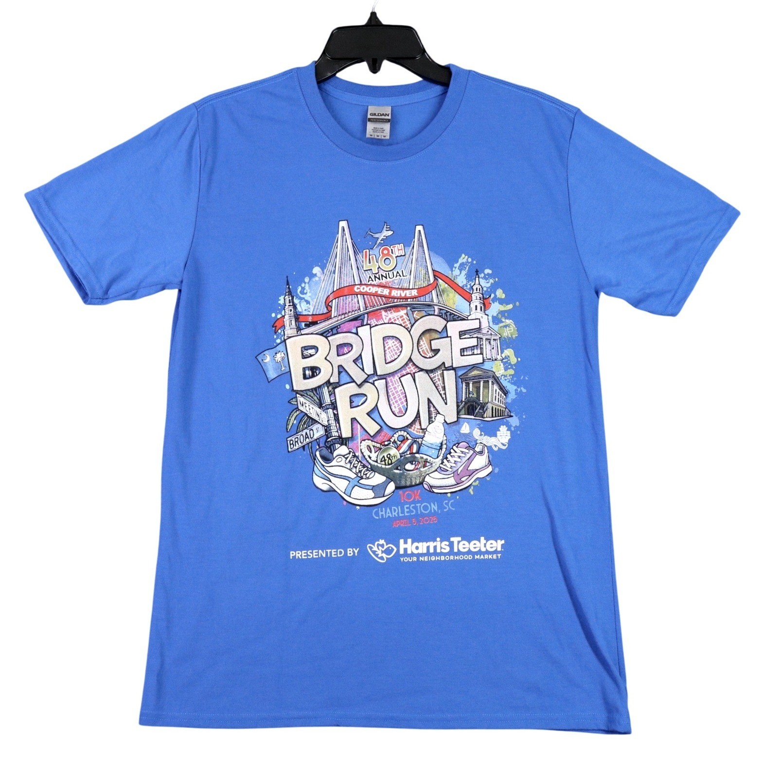 Charleston SC Bridge Run Shirt Mens M 48th Annual 10K Tee Marathon Running gallery
